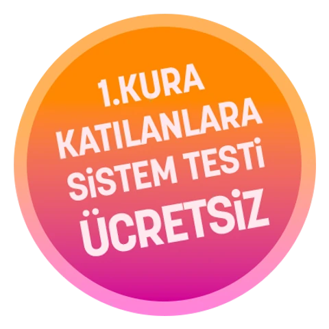 1. kura katılanlara sistem testi ücretsiz